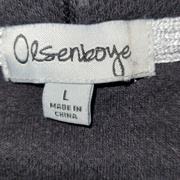 Olsenboye Pullover‎ Womens L Hoodie Charcoal Fleece Drawstring Bottom - Picture 4 of 12